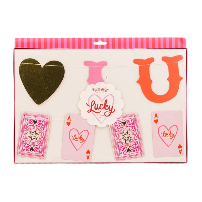 LUCKY IN LOVE Playing Card Banner Set - bubblegum market