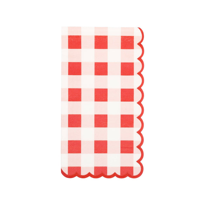 MA CHERIE Red Gingham Dinner Napkins