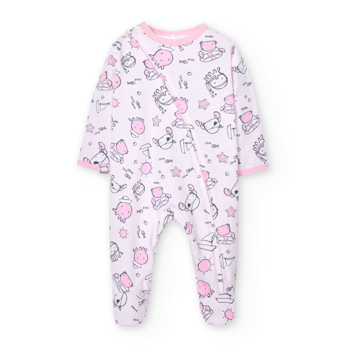 Mameluco Punto Rosa Para Bebé Niña BOBOLI