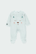 Mameluco Terciopelo Menta perrito Bebe BOBOLI