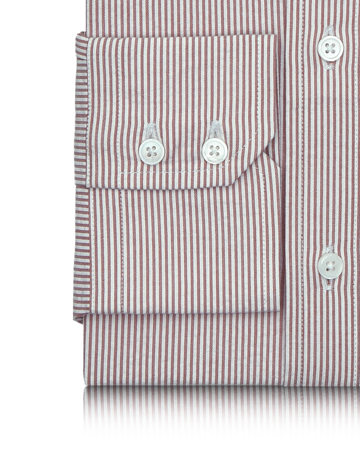 Maroon Dress Stripes Seersucker