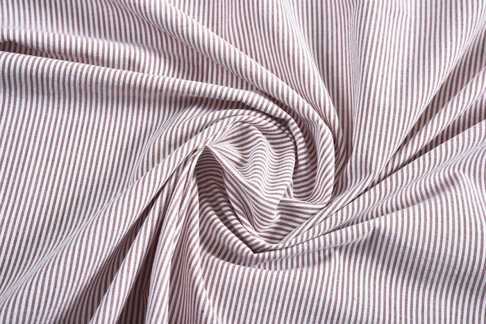 Maroon Dress Stripes Seersucker