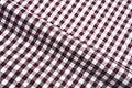 Maroon on White Broad Gingham Checks Shirt