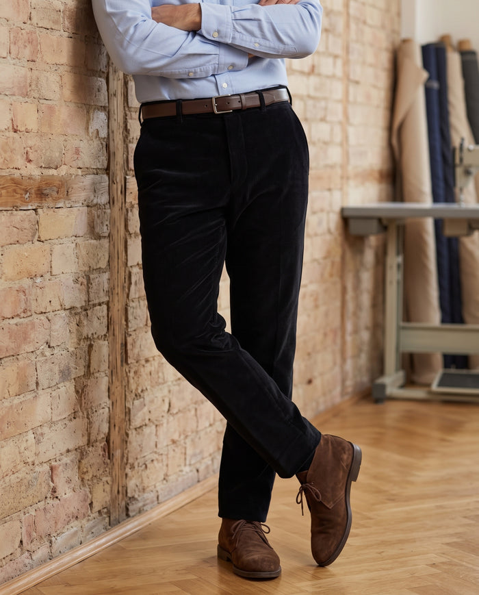 Midnight Black Corduroy