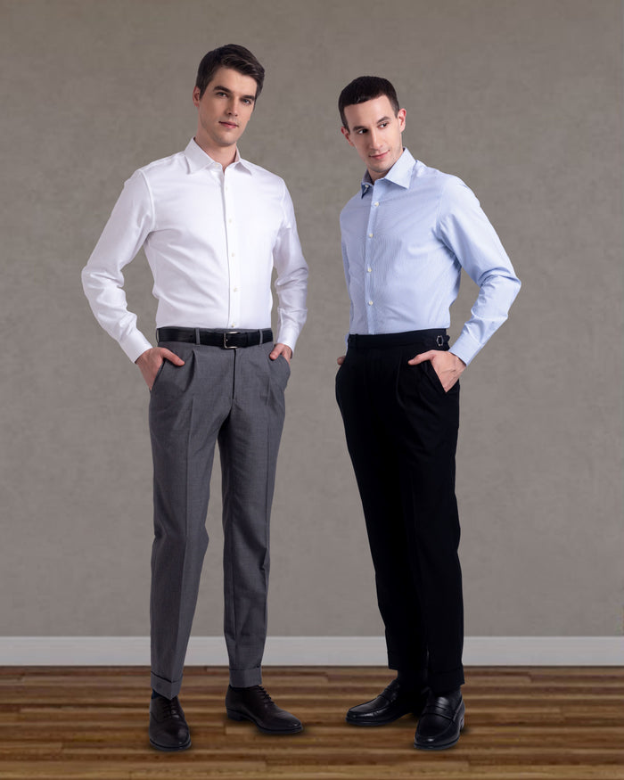 Monti Diagonal White Twill Shirt