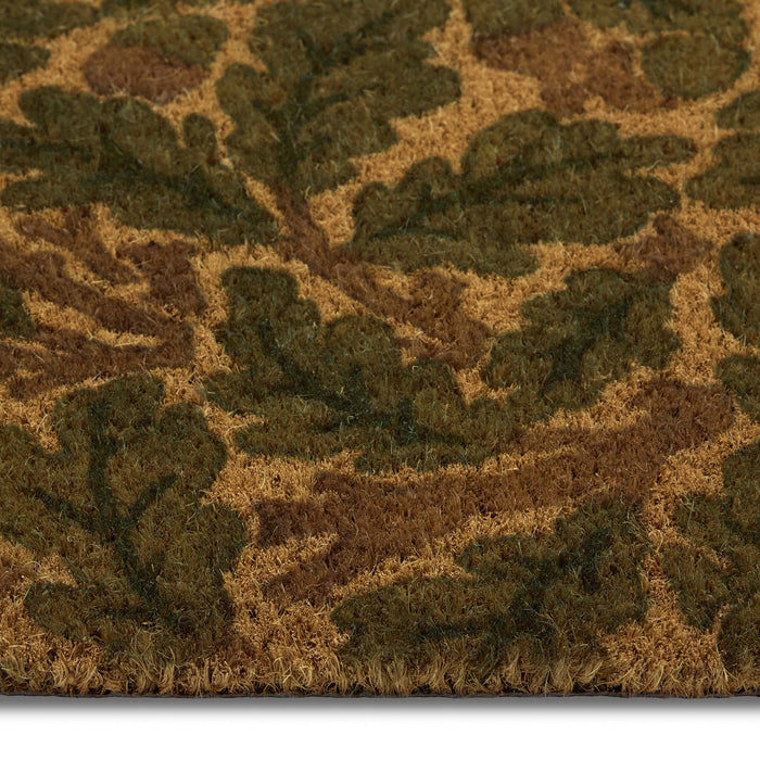 Oak Coir Doormat- made from eco-friendly materials featuring a oak leaf pattern.
