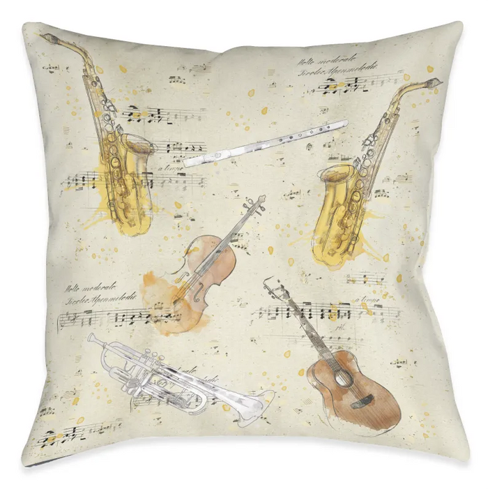 Musical Gifts Outdoor Decorative Pillow