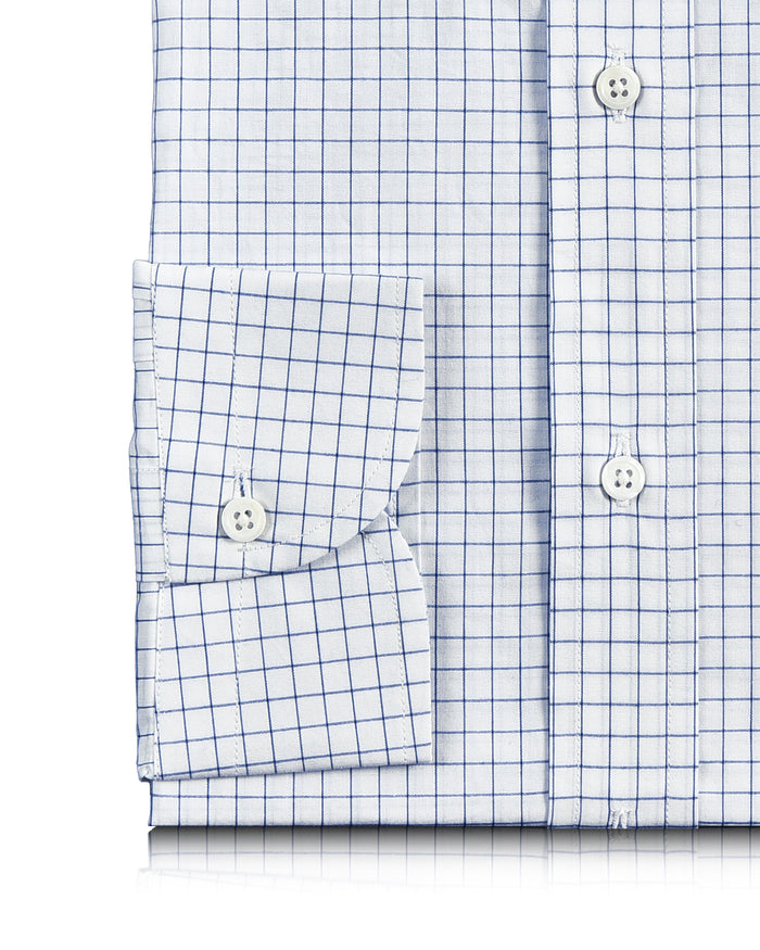 Navy White Checks Shirt
