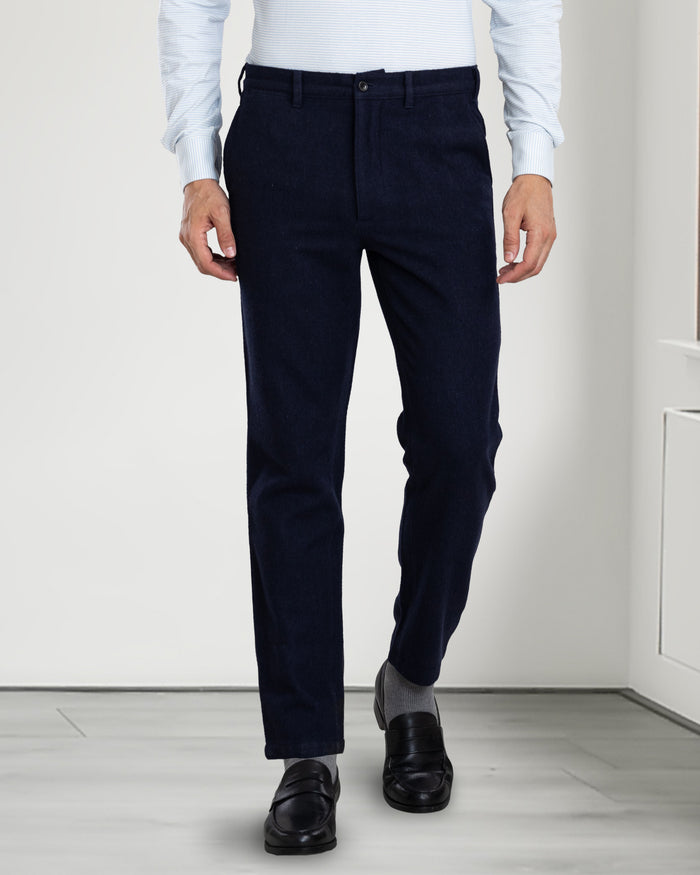 Navy Wool Chino