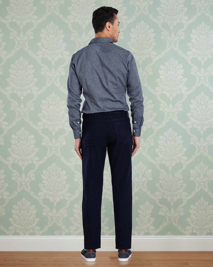 Navy Wool Jeans