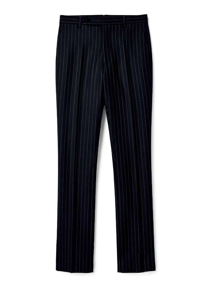 Navy Wool Pinstripes Pant