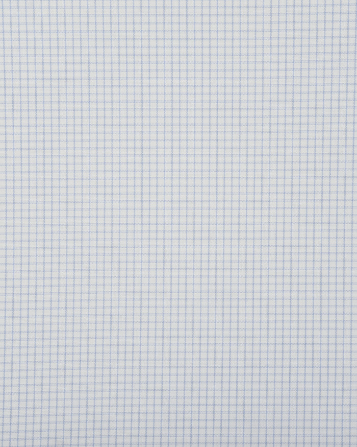 Nevron Wrinkle-Resistant Blue Checks on White Oxford Shirt