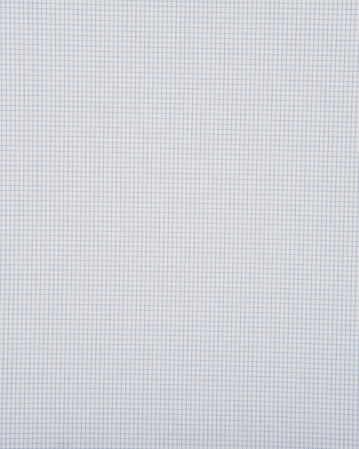 Nevron Wrinkle-Resistant Blue Graph Checks on White Twill Shirt