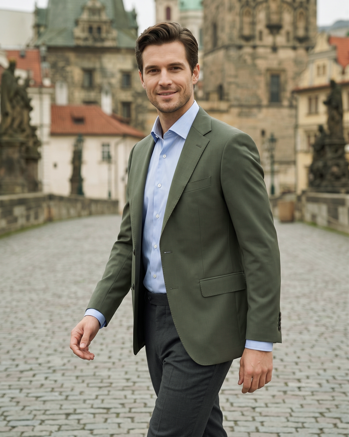 Nevron Wrinkle Resistant Sky Blue Twill Shirt