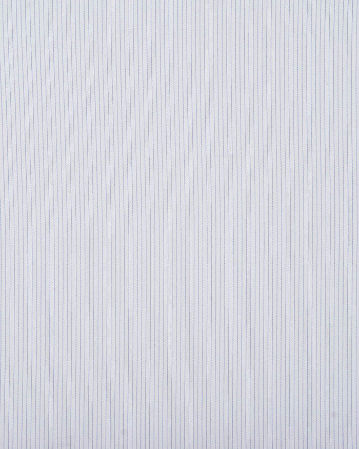Nevron Wrinkle-Resistant White Herringbone with Blue stripes Shirt