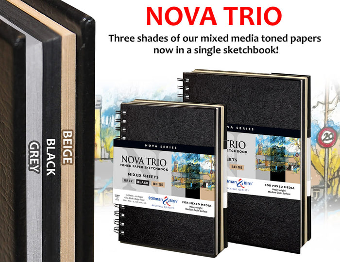 Nova Trio Mixed Media Hard-cover Wirebound Sketch Books