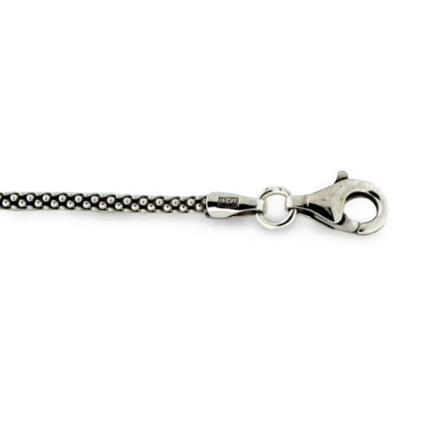 Oxidized Sterling Silver 1.6mm Popcorn Chain