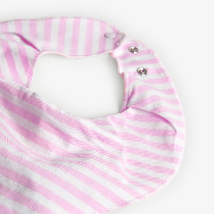Pack 2 Pañuelos Babero Estampados para Bebé Niña Rosa BOBOLI