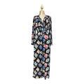 Palazzo Negro Estampado Floreado Para Dama THE SANG