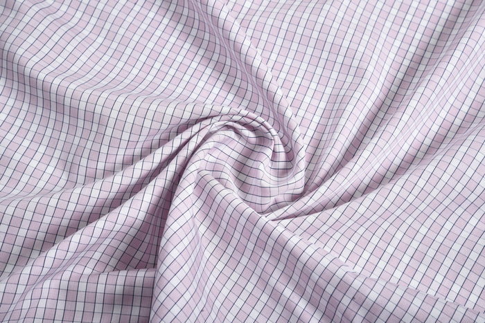 Pale Pink White Checks Shirt
