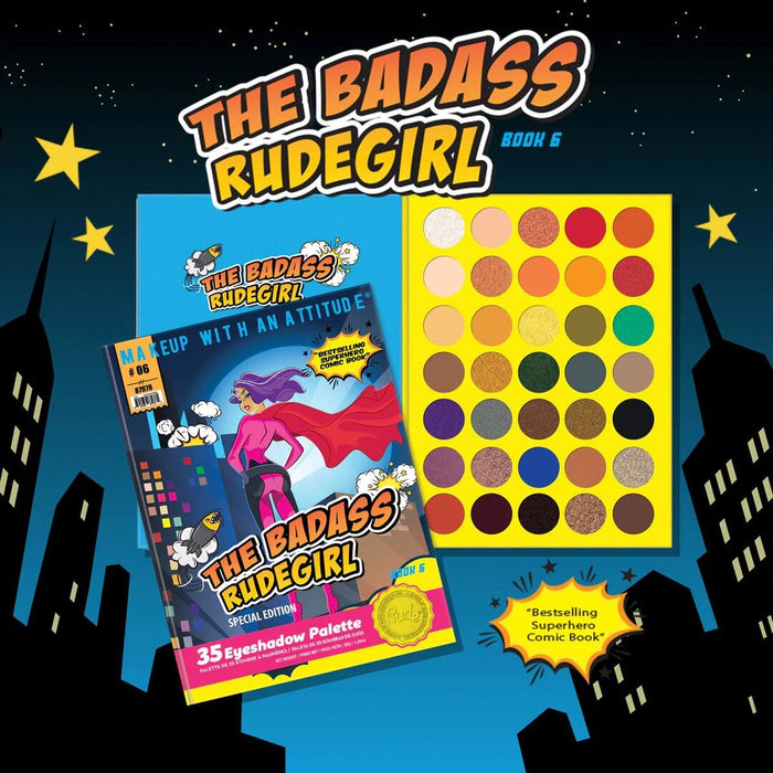 Paleta de Sombras The Badass Rudegirl Book 6 Rude Cosmetics