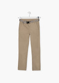 Pantalón Beige Con Cinturón Para Niño Losan