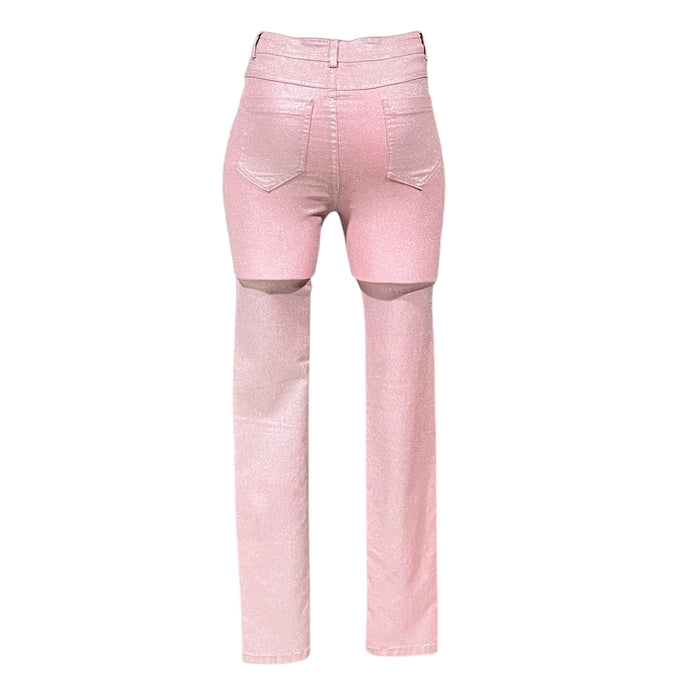 Pantalón Brillo Dusty Blush Rosa LC