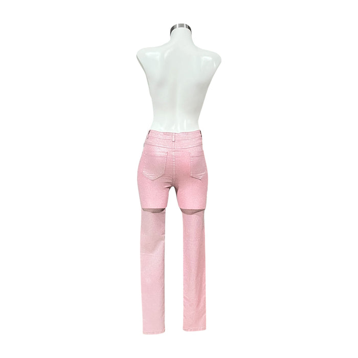 Pantalón Brillo Dusty Blush Rosa LC