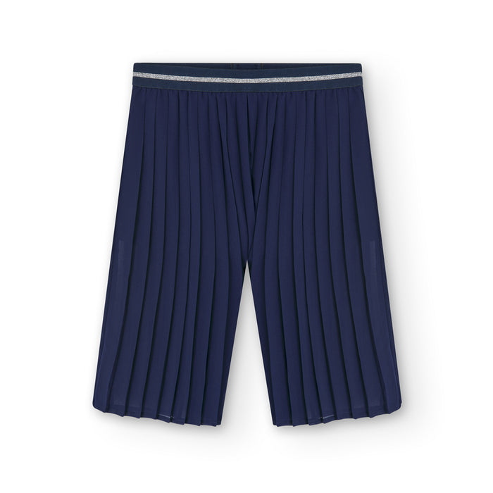 Pantalón De Gasa Plisada Azul Marino Para Niña BOBOLI