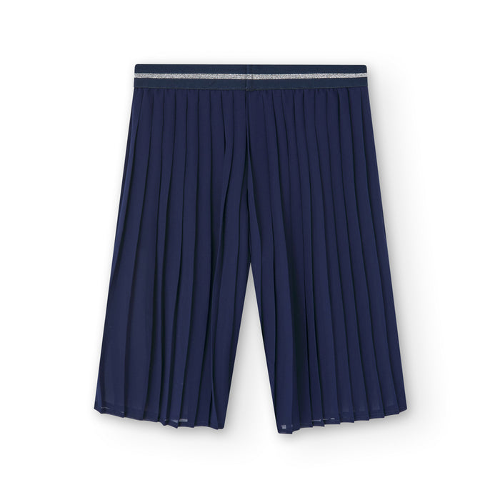 Pantalón De Gasa Plisada Azul Marino Para Niña BOBOLI