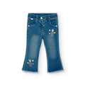 Pantalón Denim Punto Lavado Bleach Para Niña BOBOLI