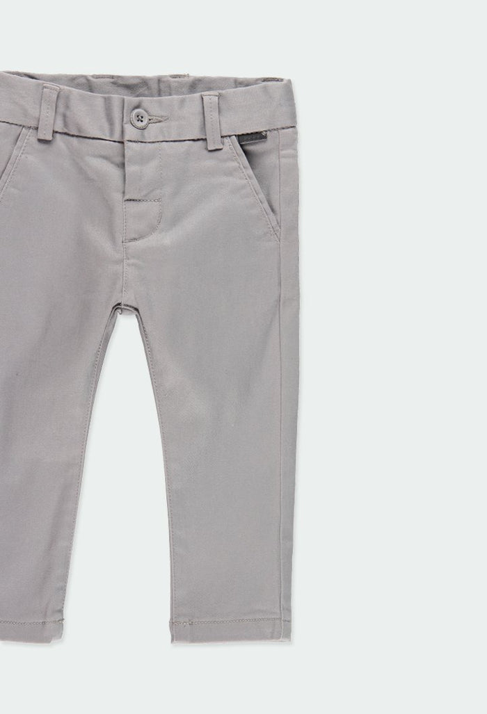 Pantalón elástico Gabardina Gris BOBOLI
