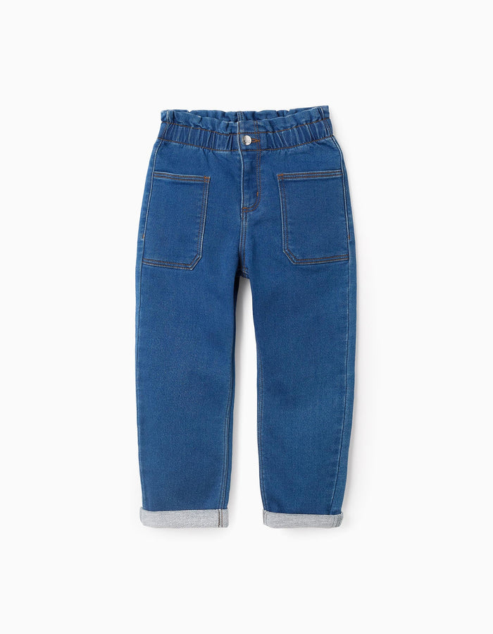 Pantalón Vaquero Para Niña Paperbag Azul ZIPPY