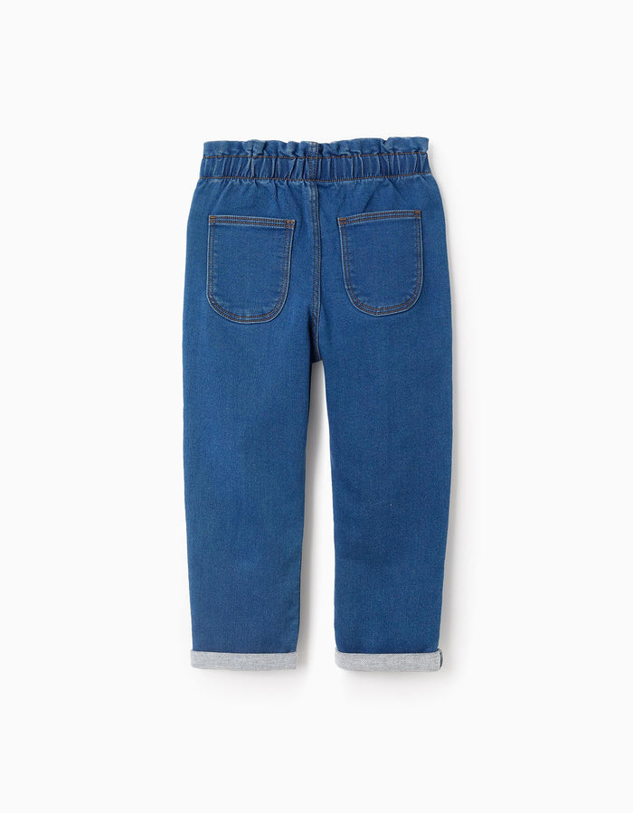 Pantalón Vaquero Para Niña Paperbag Azul ZIPPY