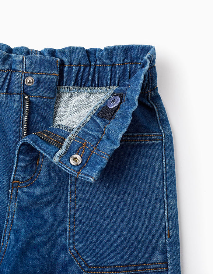 Pantalón Vaquero Para Niña Paperbag Azul ZIPPY