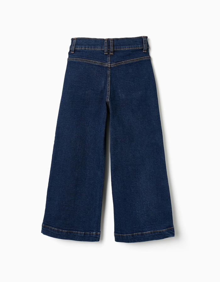 Pantalón Vaquero Para Niña Wide Leg Azul Oscuro ZIPPY