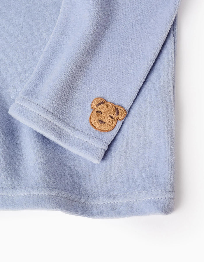 Pijama De Terciopelo Con Estampado Y Volantes Para Niña Magic Azul/Beige ZIPPY