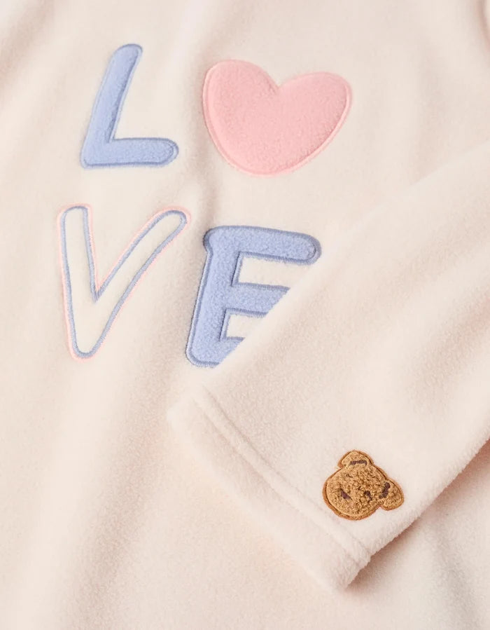 Pijama Polar Para Niña Love Rosa ZIPPY