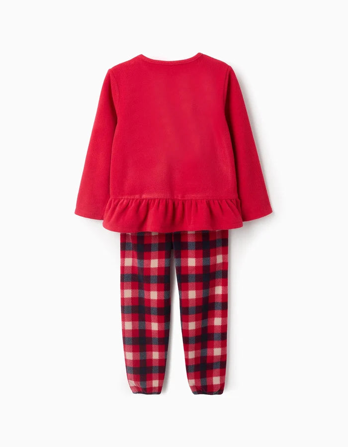 Pijama Polar Para Niña Trineo Rojo ZIPPY