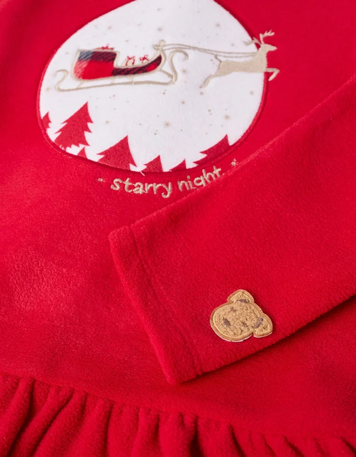 Pijama Polar Para Niña Trineo Rojo ZIPPY