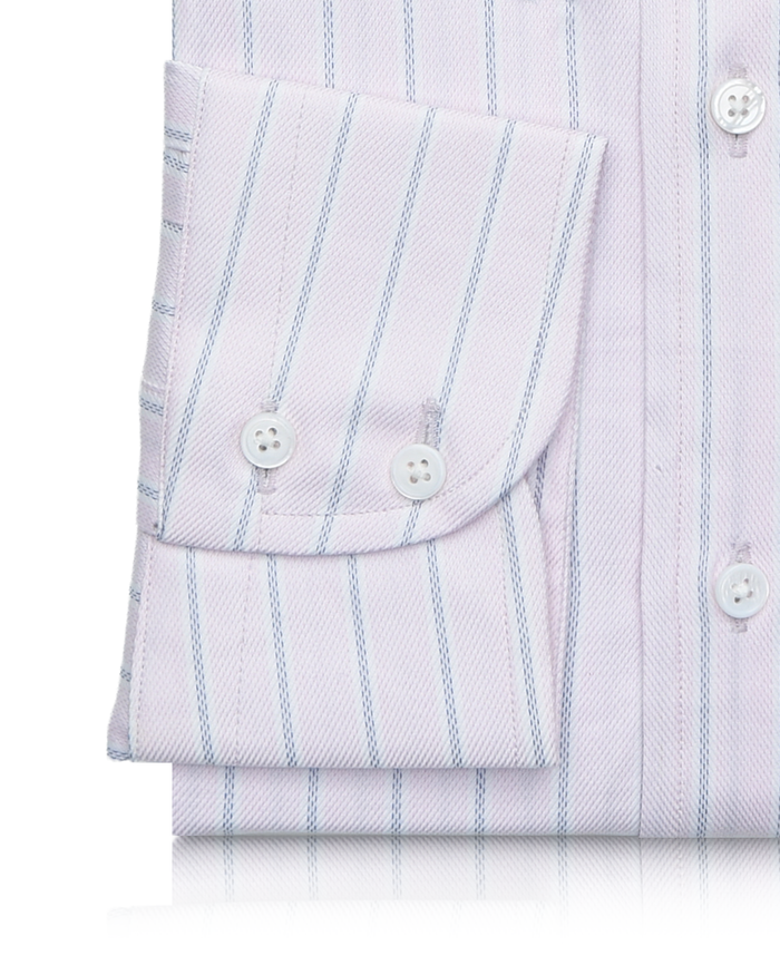 Pink and Navy Stripes Shirt