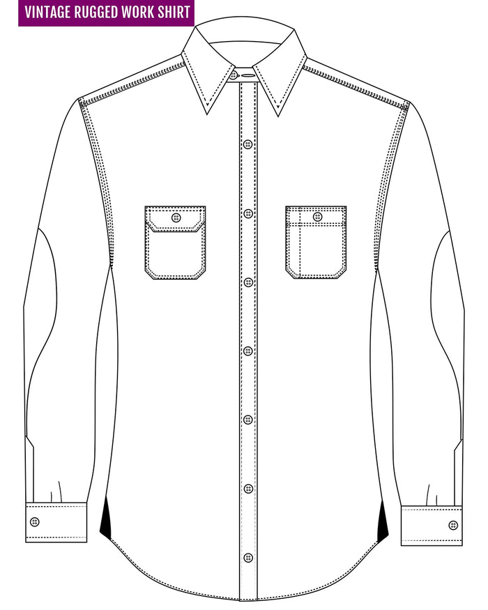 Pink Black White Madras Twill Flannel Work Shirt