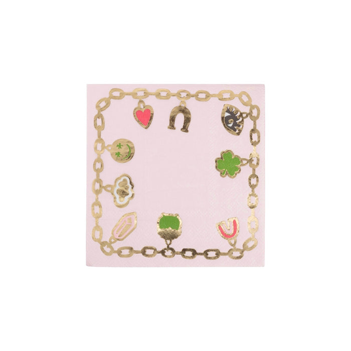 Pink Good Luck Charm Cocktail Napkins - bubblegum market