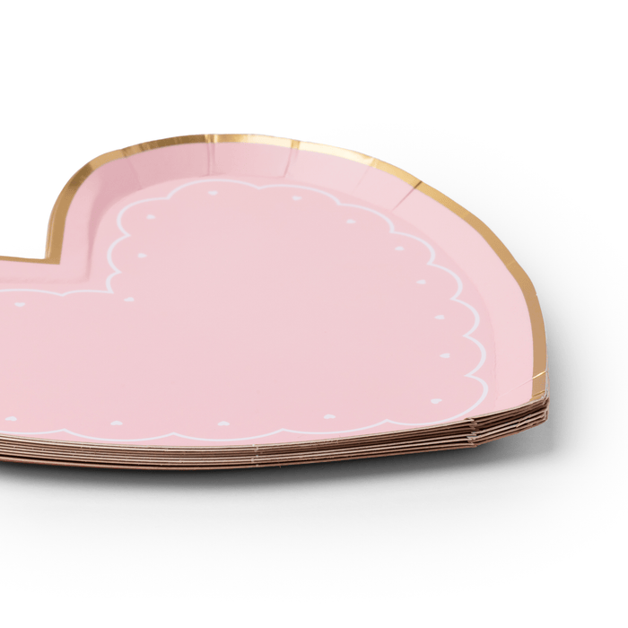 Pink Valentine Heart Plates 8.25" - bubblegum market