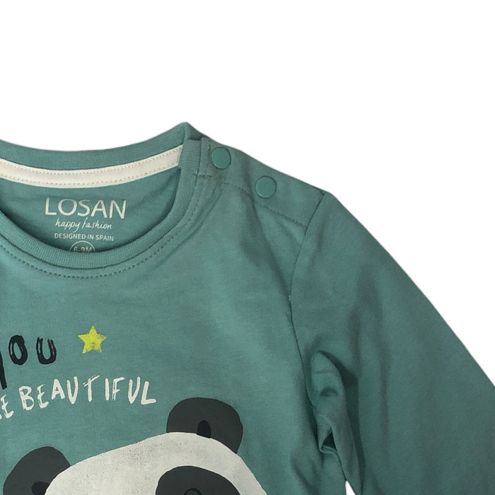 Playera Aqua Panda “You Are Beautiful” Bebé Niño Losan