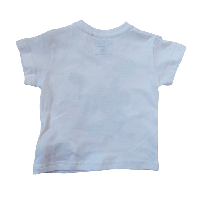 Playera Blanca Dinosaurio "In The Olden Days" Para Pebé Niño Losan