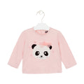 Playera Con Panda En Tejido De Rizo Bebé Niña Losan