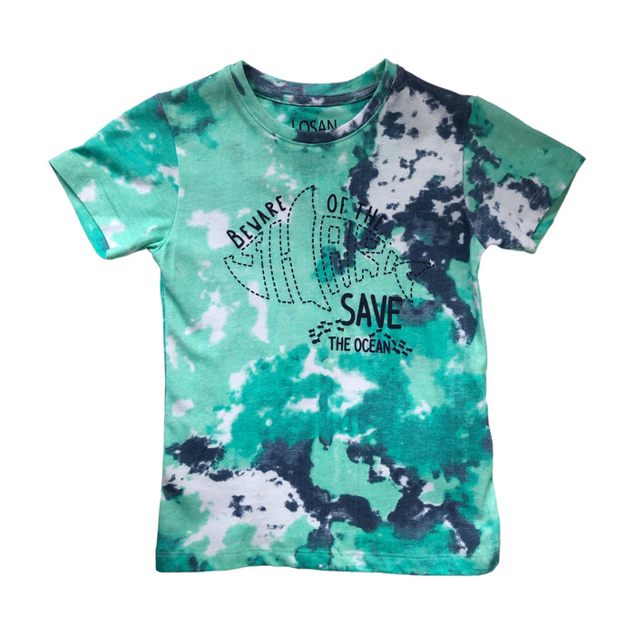 Playera De Manga Corta "Beware Of The Save The Ocean" Niño Losan