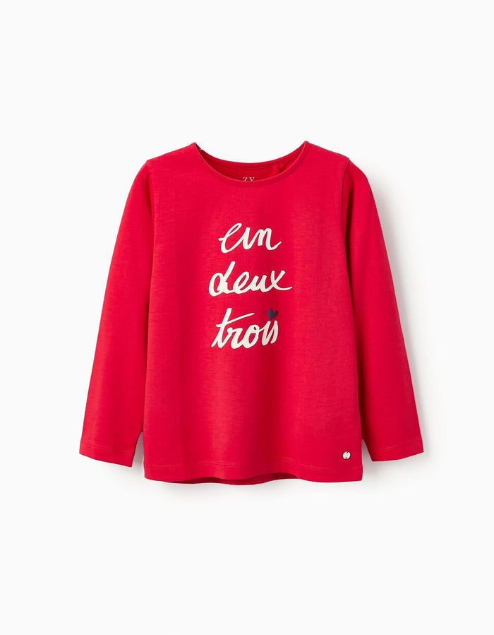 Playera De Manga Larga Para Niña "1 2 3" ZIPPY