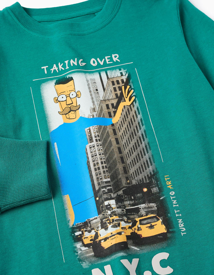 Playera De Manga Larga Para Niño Taking Over Verde ZIPPY